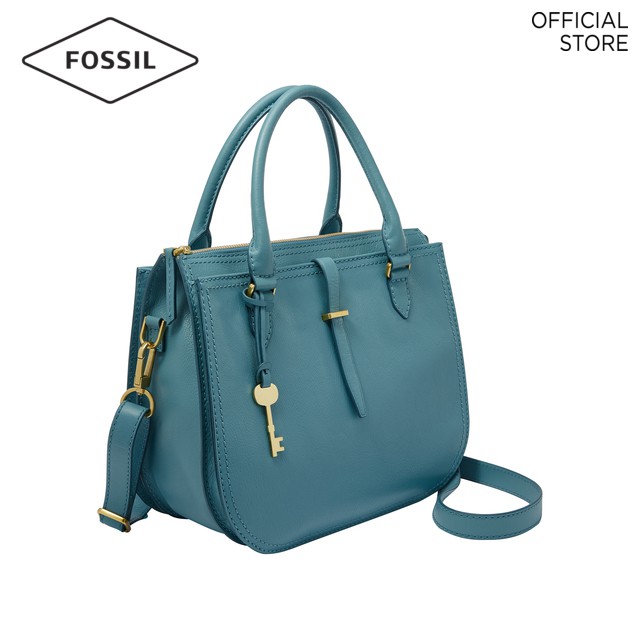 fossil blue tote