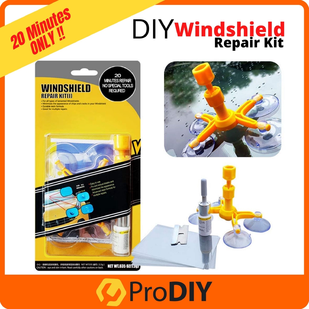 Windshield Repair Kits Car Window Glass Crack Chip Windscreen Repair DIY Tool Kit Set Hilangkan Retak Calar
