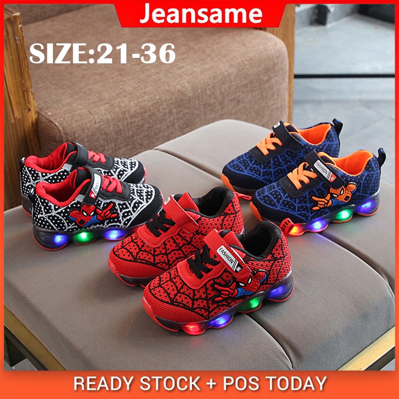 spiderman led shoes