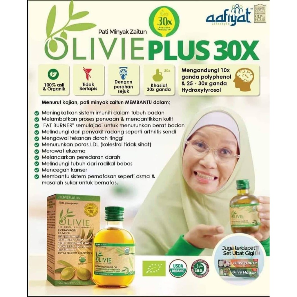 Top Sales Olivie 30x Plus Extra Virgin Olive Oil Minyak Zaitun Free Pos Free Gifts Malaysia