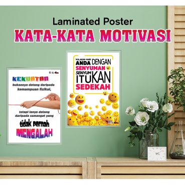 [Laminated Poster] Kata-kata Motivasi Positif Mutiara Hikmah Hiasan ...