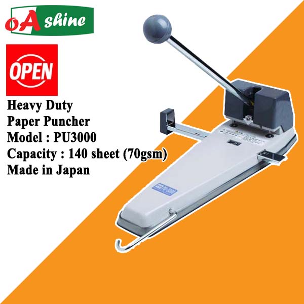 Heavy Duty Paper Punch / Heavy Duty 2 Hole Puncher / OPEN PU3000 Heavy