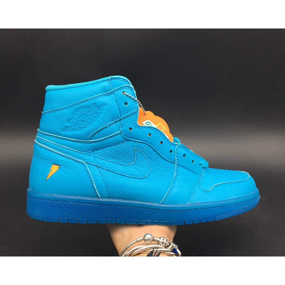 jordan 1 gatorade blue on feet