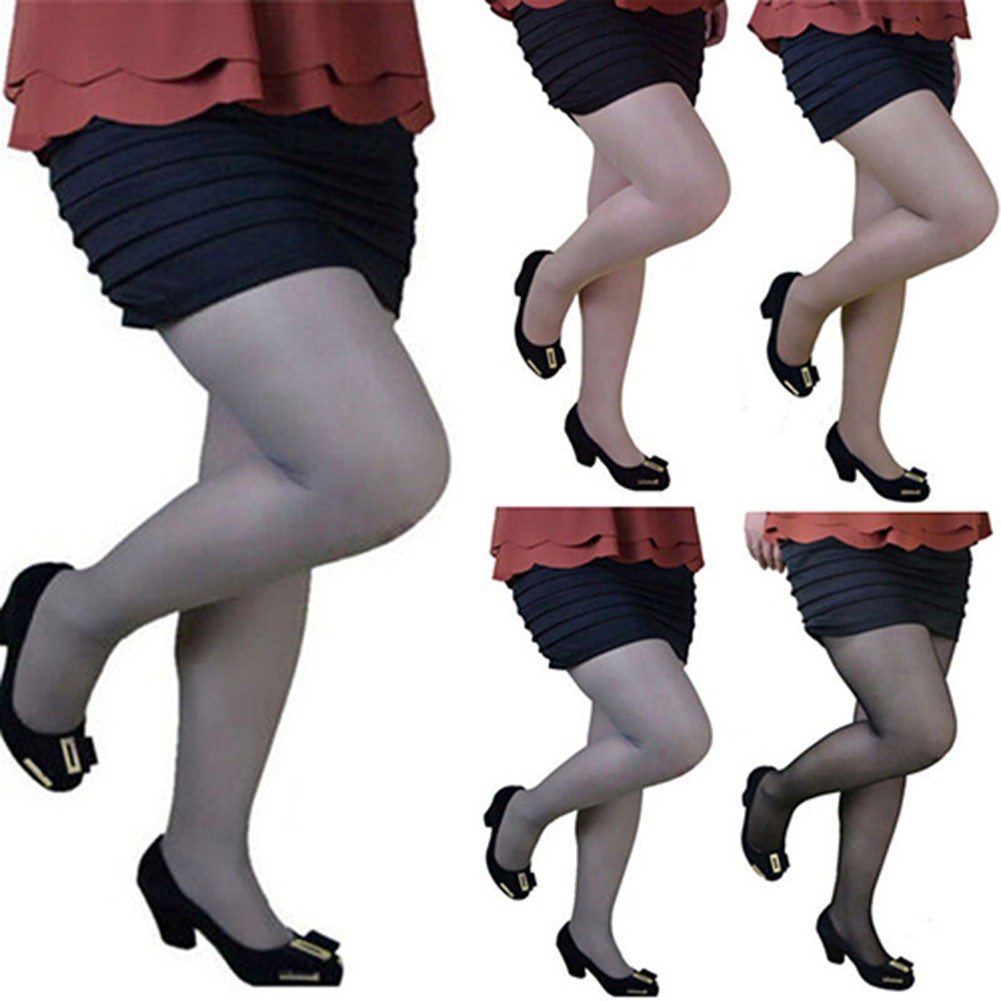 Womens Casual Plus Size Summer Pantyhose Flexible Nylon Glossy Thigh