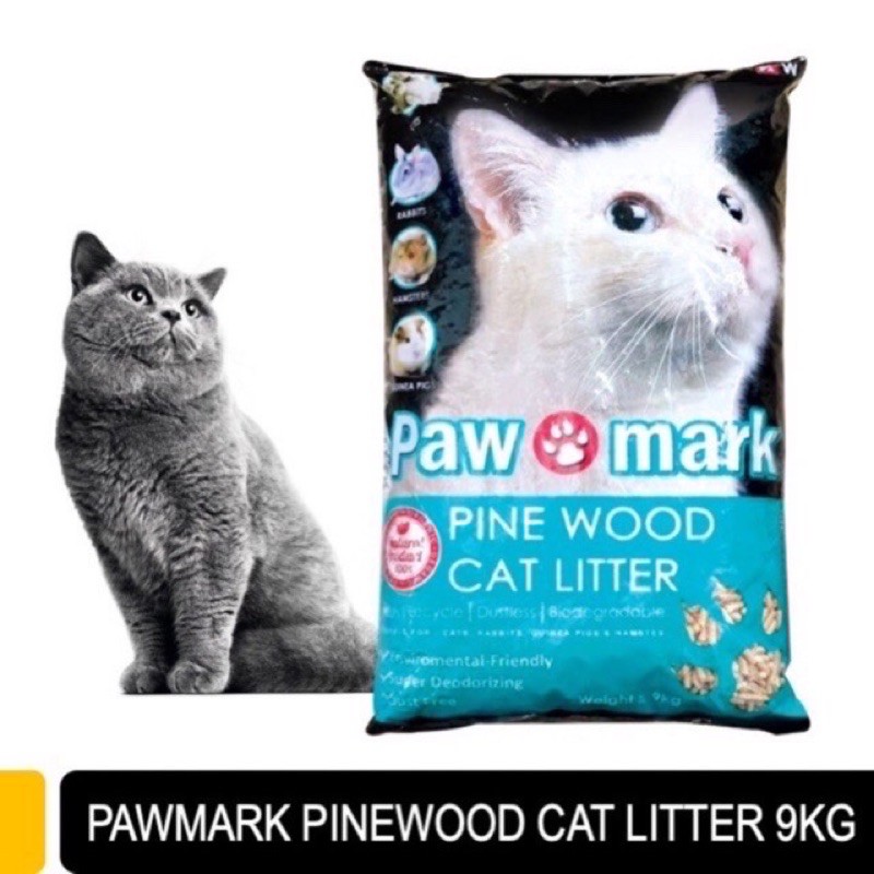 Paw Mark Pine Wood Pinewood Pellet Cat Litter 9kg Shopee Malaysia