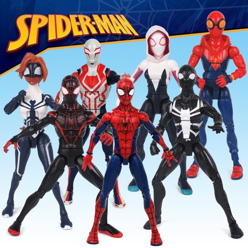 black spiderman doll