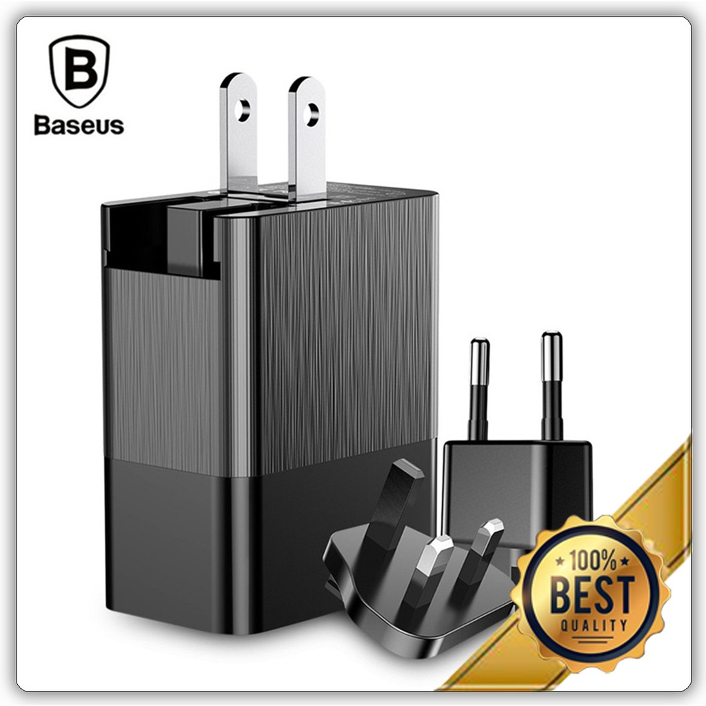 Baseus Universal Travel Wall Charger 3 4a Fast Charging Adapter Eu