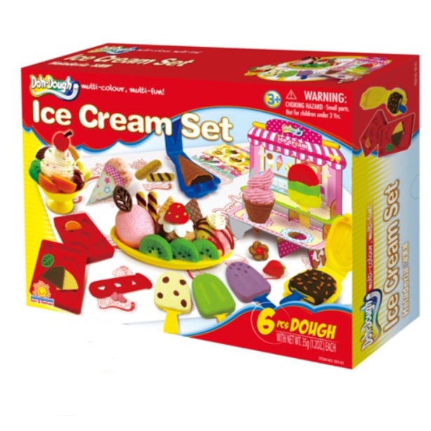 DohDough Ice Cream Set/ Pizza & Pasta/ Crispy Doughnuts Kids play Arts