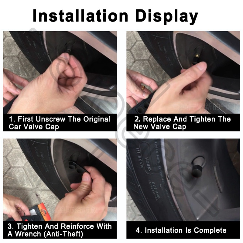 Reliable Durable Sieece Car Tire Valve Cap One Wrench Keychain Stem Caps Alloy Auto Wheel Decoration S - Image 5