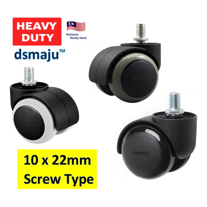 Heavy Duty M10 Twin Wheel Caster Roller Replacement Set 10x22 Hanging ...