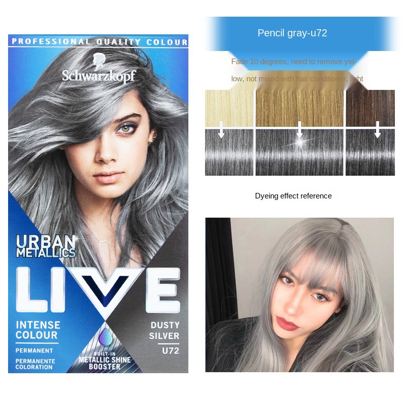 G7✲◊Live British Schwarzkopf hair dye blue black dark crystal universe  cream at home | Shopee Malaysia