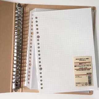 muji stationery muji loose leaf paper grid lined a4b5a5 textpad