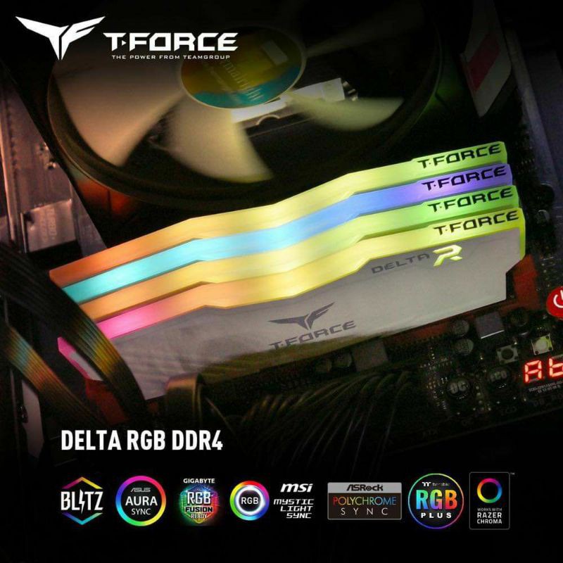 T Force Delta Gaming RAM 8GB 3200MHZ / Tforce Delta R / RGB | Shopee ...
