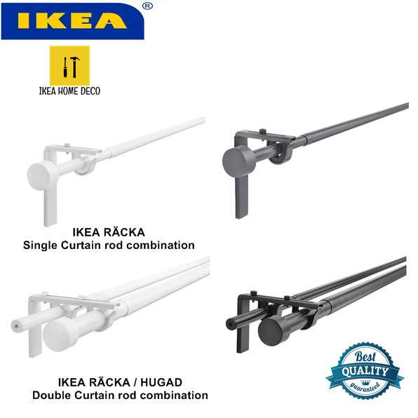 Ikea Racka Hugad Curtain Rod Full Set Combination Bracket Included Rod Besi Langsir Boleh Laras Shopee Malaysia