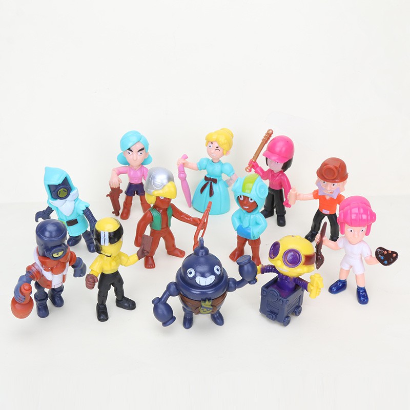 6cm 12pcs/lot Brawl Stars Toy Action Figure Crow Spike ...