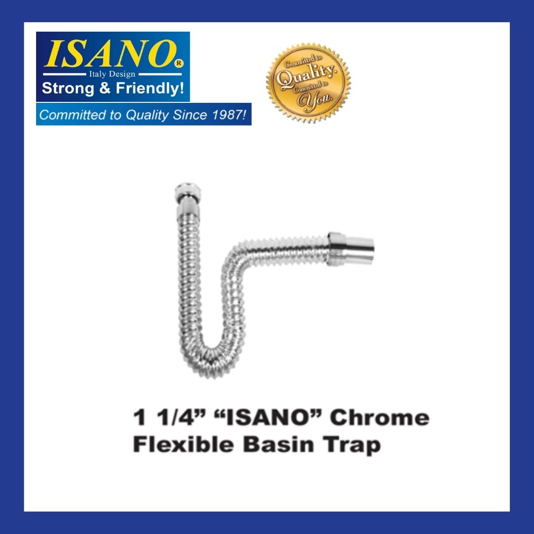 ISANO 1-1/4" Chrome Flexible Basin Trap  1332CH