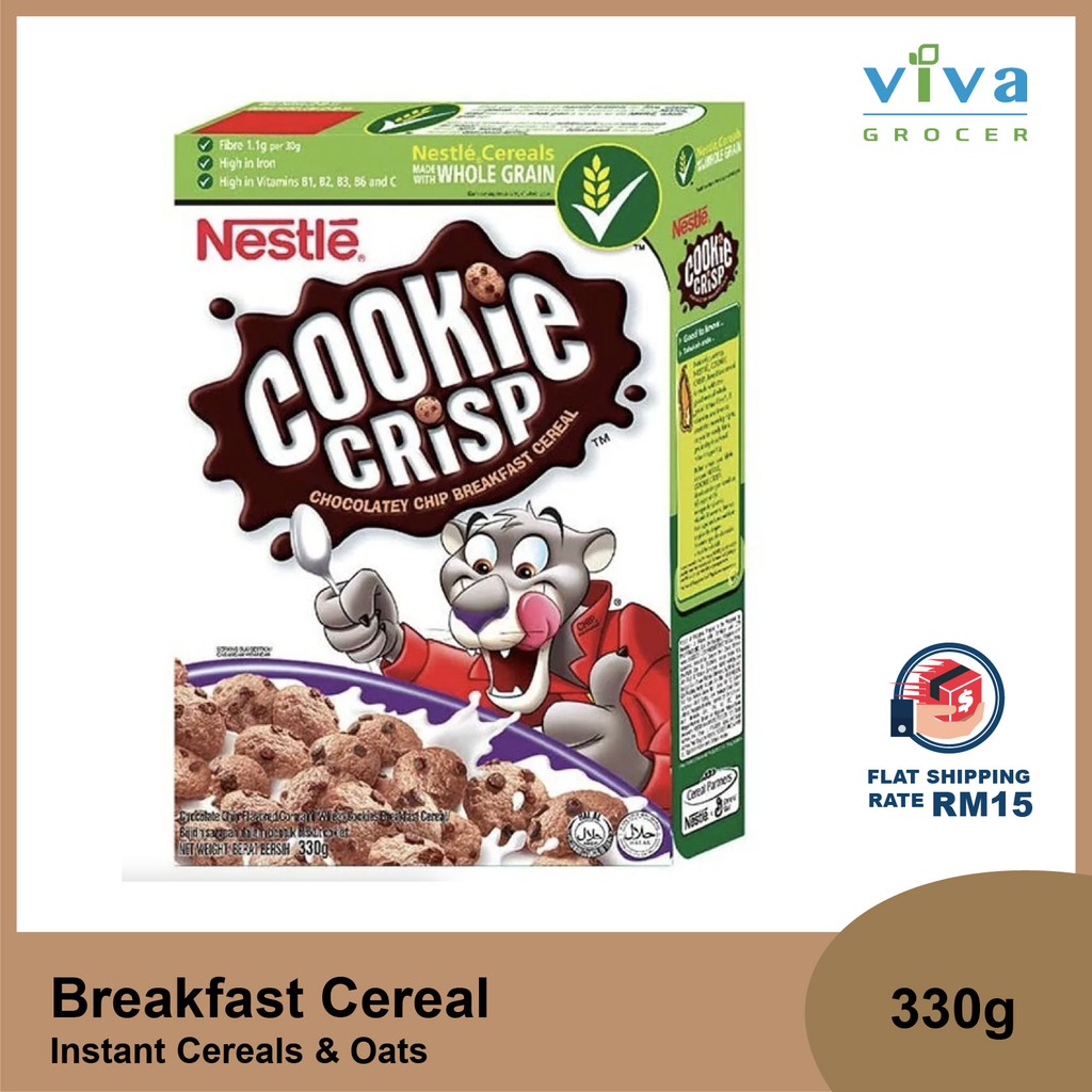 Nestle Breakfast Cereal Cookie Crisp Chocolatey Chip 330g Shopee Malaysia