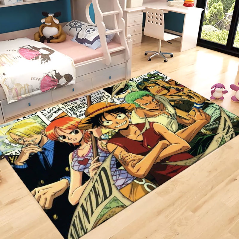 Tatami Carpet Cartoon Carpet Playmat Karpet Living Room Bedroom Floor Mat Anime ONE Piece Luffy 3D Print Area Rugs