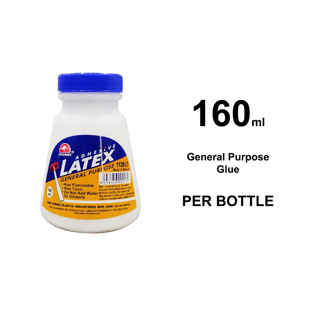 CHUNBE General Purpose Adhesive Latex Glue 160ml (1125LT) Shopee