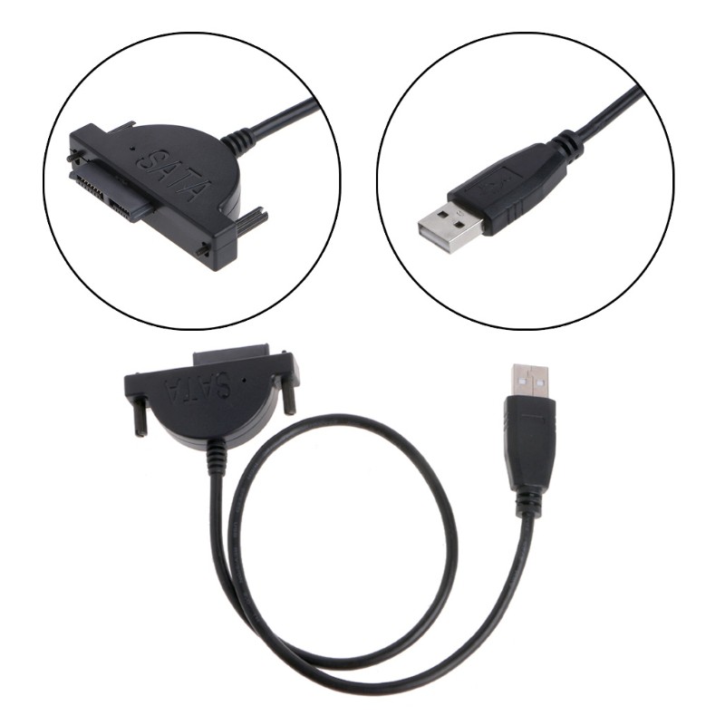 Purpose Premium External USB SATA 13Pin(7+6) Laptop DVD CD ROM Optical Drive Adapter Cable Essential - Image 5
