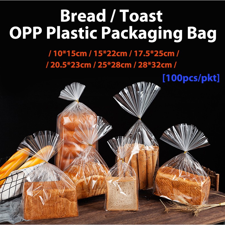 Toast & Bread OPP Transparent Packaging Bag/ Plastic Bag Roti / Bakery