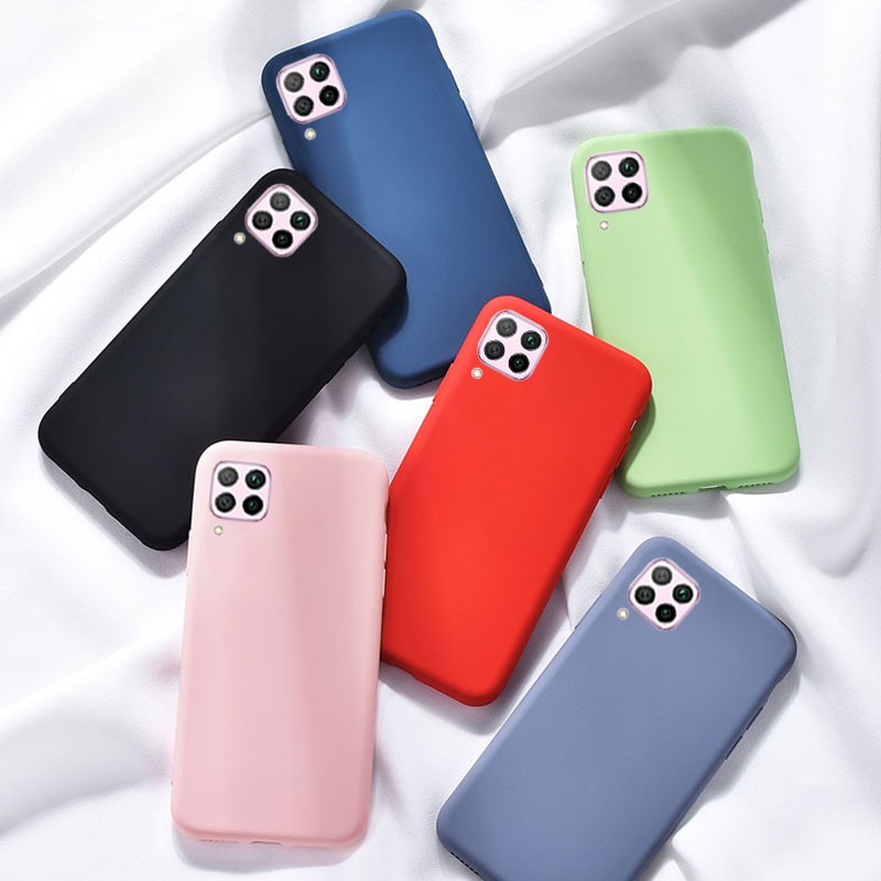 Huawei Nova 7i Case Liquid Silicone Soft Candy Color Plain TPU Huawei