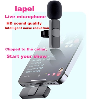 Ready stock New K8 Wireless  Microphone lapel mic Live Broadcast lavalier microphone  Video Recording Radio Interview Noise Reduction Microphone