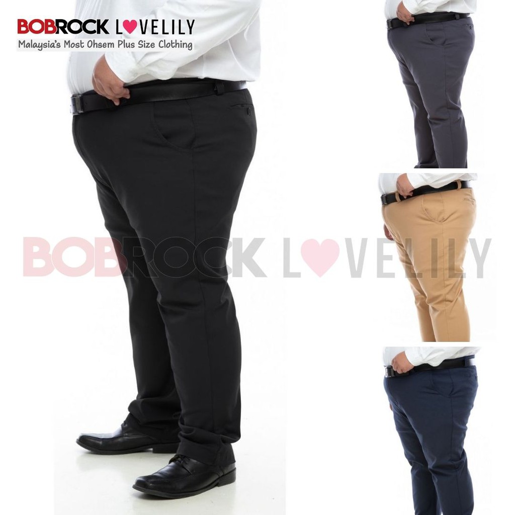Plus Size Stretchable Cotton Pants #4609 | Seluar Slack Cotton Lelaki ...