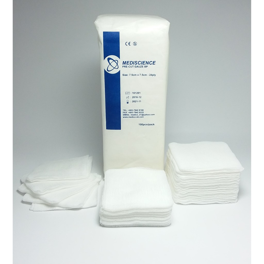 Mediscience PreCut Gauze 7.5 x 7.5 32ply (Standard) Shopee Malaysia