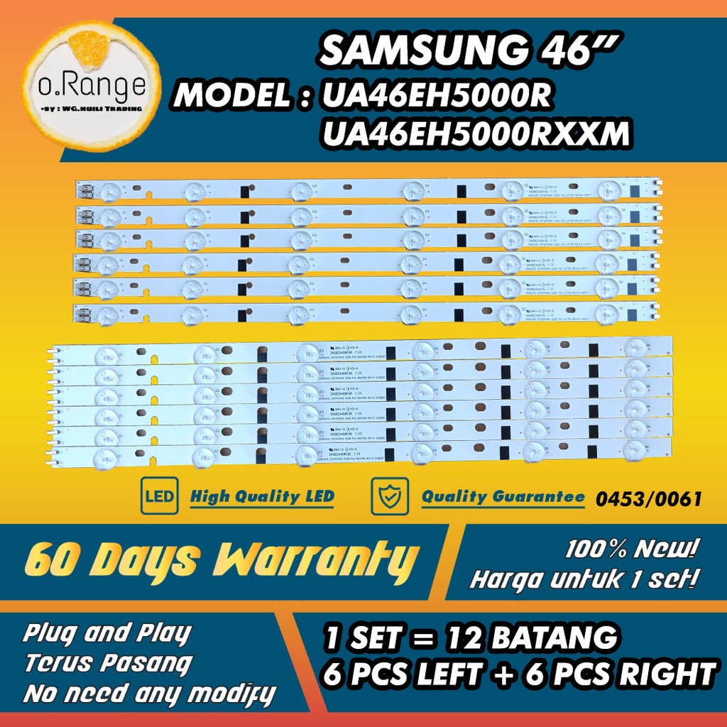 UA46EH5000R / UA46EH5000RXXM SAMSUNG 46''  LED TV Backlight (LAMPU TV) UA46EH5000  46EH5000R  46EH5000  46EH5000RXXM