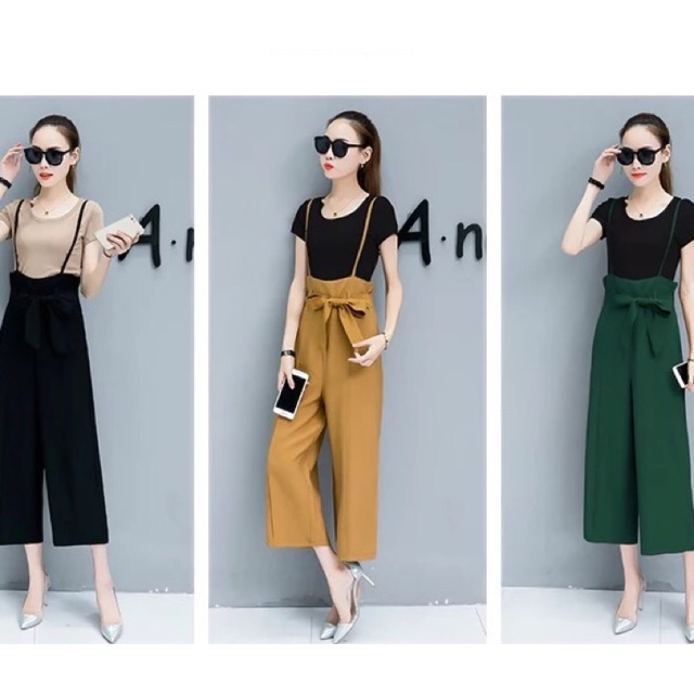 Women/Lady Jumpsuit 2 Pcs Set(S/S Shirt &Pant) 3 Colours Available 