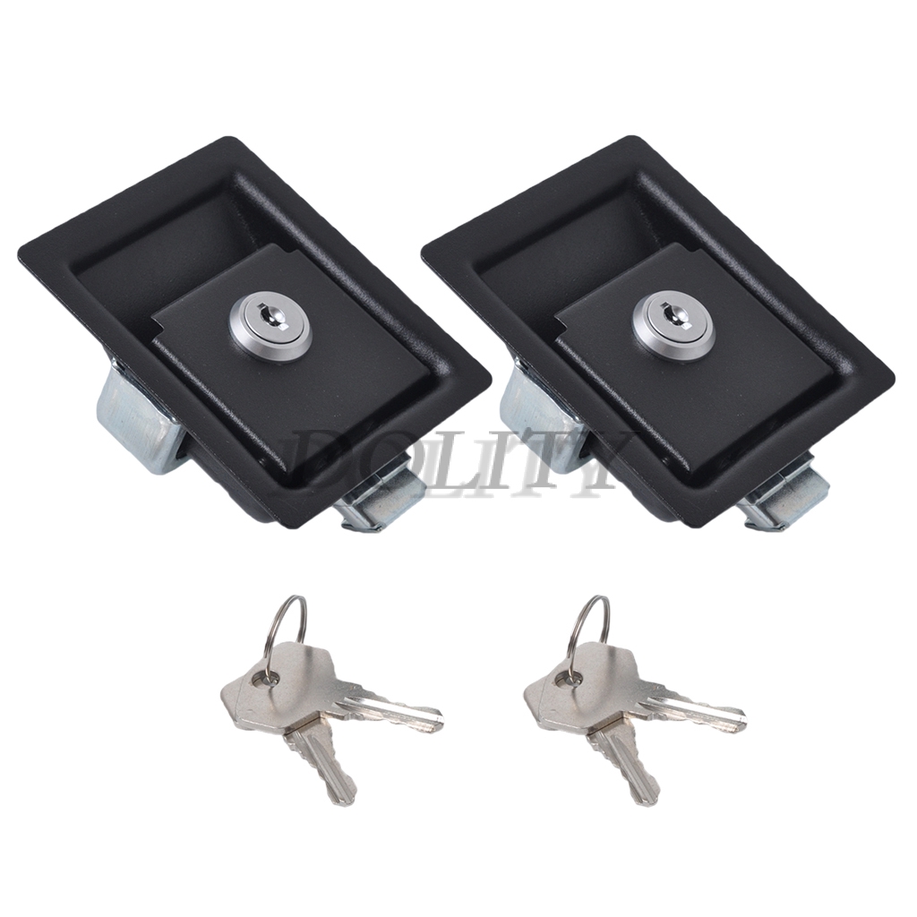 2pcs Stainless Steel Rv Paddle Entry Door Lock Latch Handle Knob