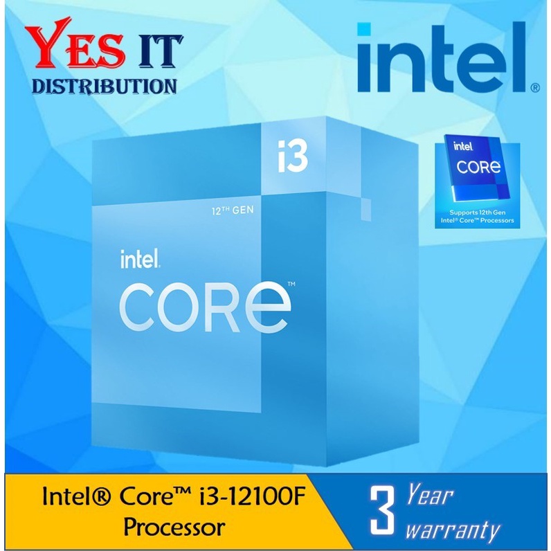 Buy Intel Core I3-12100F 12th Gen 12M CACHE UP TO 4.30 GHz DESKTOP ...