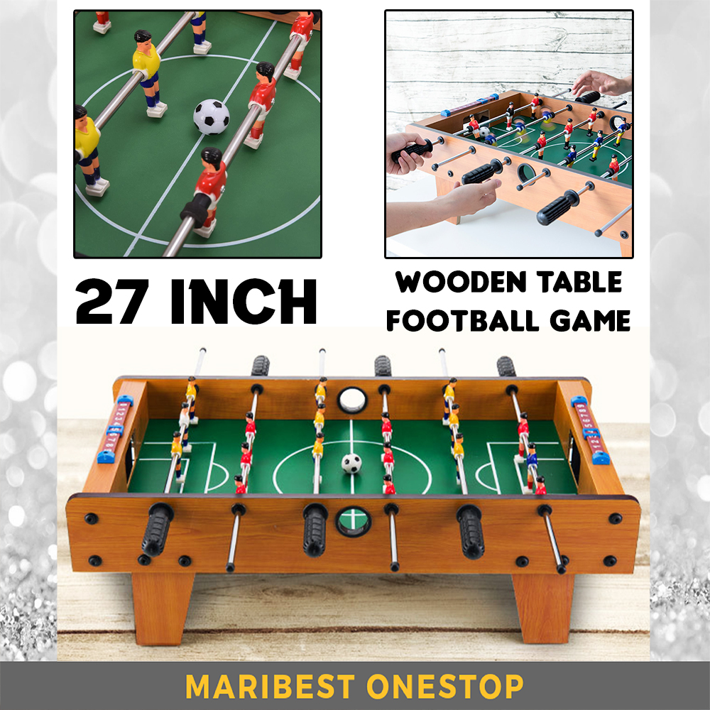 27 Inch Wooden Soccer Table Game Football Tabletop Football Indoor Game Sport  Game Kids Family Toy Permainan Bola Sepak
