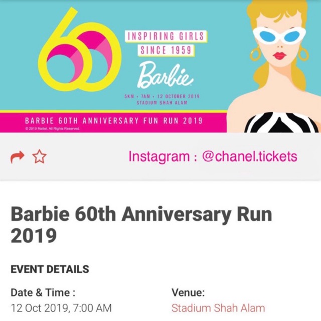 barbie 60th anniversary run