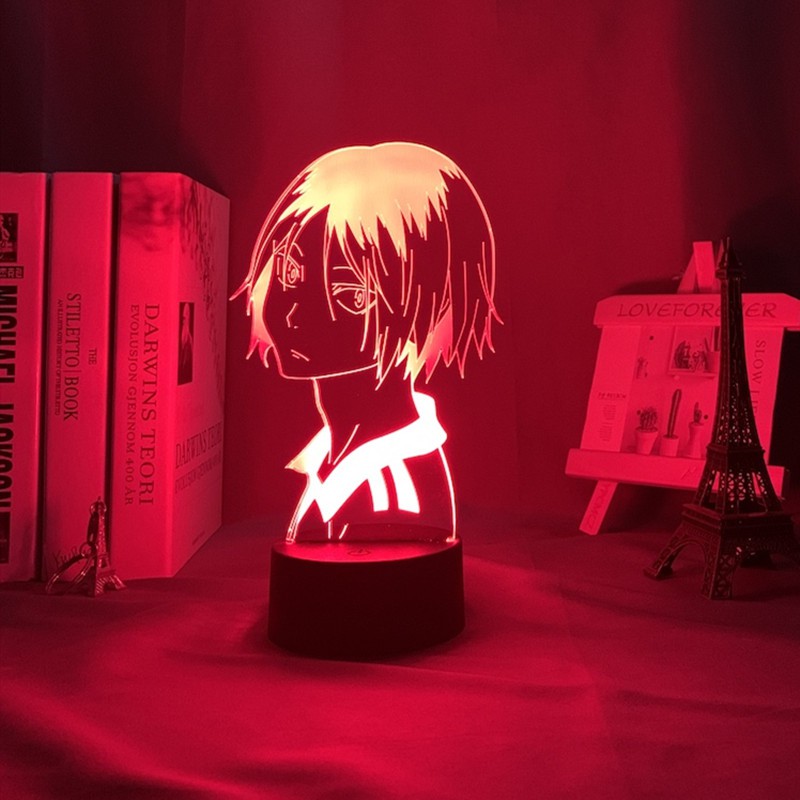 Acrylic Led Night Light Anime Haikyuu Kenma Kozume 3D Lamp Bedroom Decor Gift 