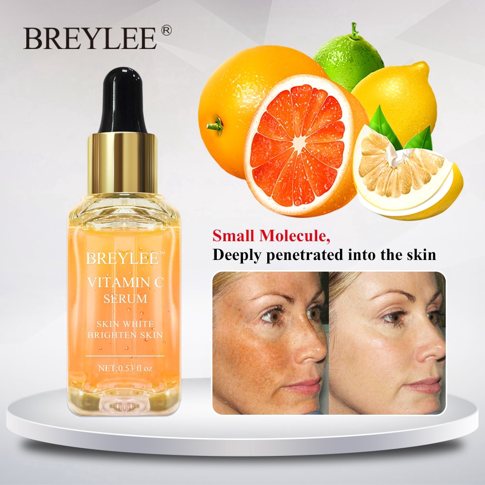 BREYLEE Vitamin C Serum Face Whitening Moisturizer Essence Brighten ...