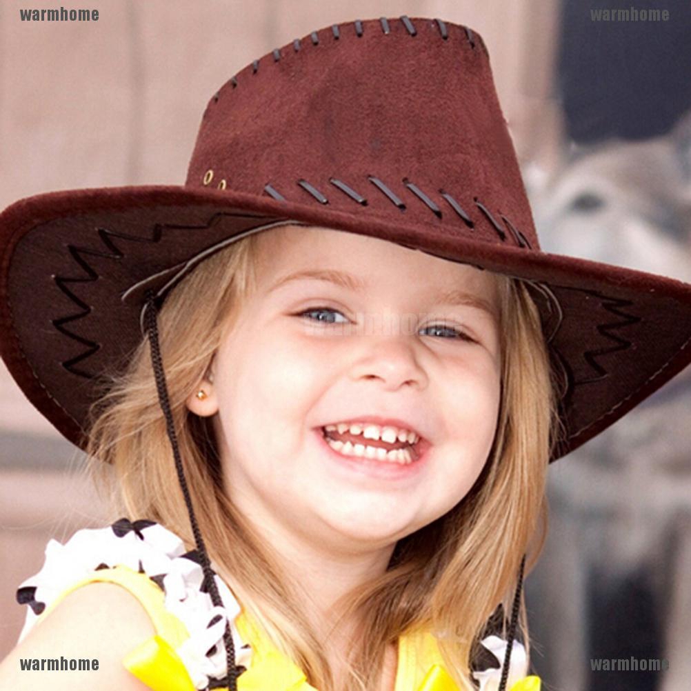 Halloween Style Western Cowgirl Cowboy Hat For Boys Gilrs Party Costumes Cap fa