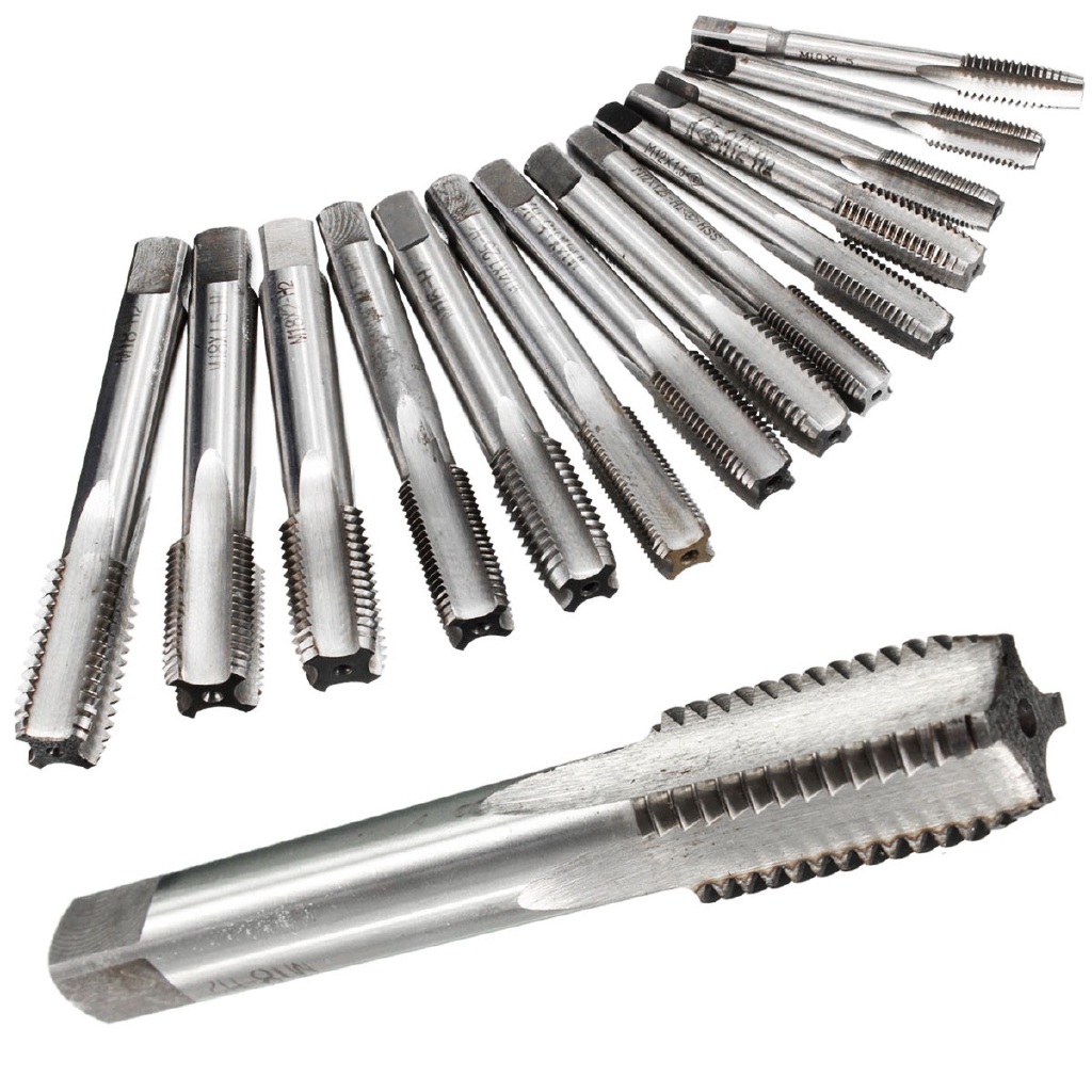 HSS Hand Tap Set Machine M10 M12 M14 M16 M18 Right Hand Thread Drill Bits Shopee Malaysia