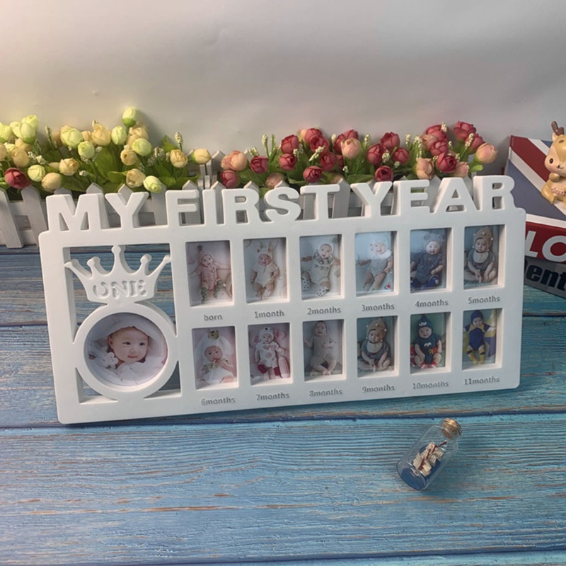 OMG* My First Year Baby Keepsake Frame 0-12 Months Pictures Photo Frame Souvenirs Kids Growing Memory Gifts