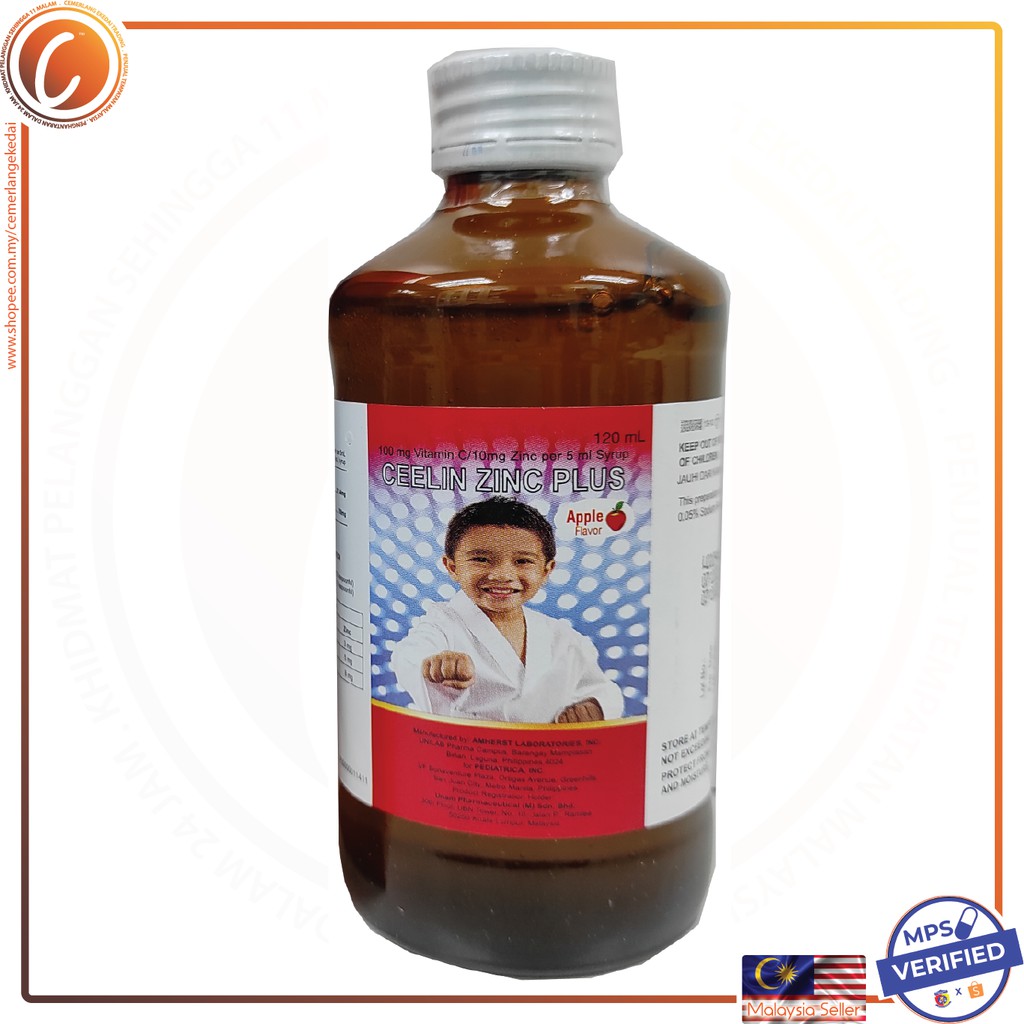 Exp 04 2023 United American Pharmaceuticals Ceelin Zinc Plus Vitamin C Zinc Kanak Kanak 1 Bottle 120ml Shopee Malaysia