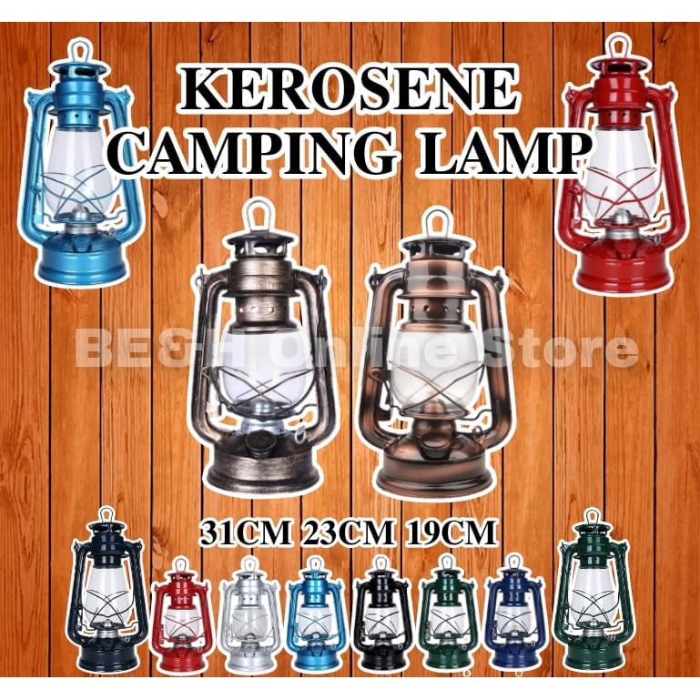 Lampu Pelita Ayam Pelita Vintage Antique Kerosin Minyak Tanah Kerosene Antik Portable Deco Outdoor Camping Lamp Lantern