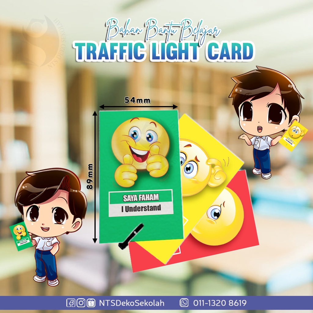 [✨READY STOCK✨] TRAFIC LIGHT CARD ALAT BANTU MENGAJAR (BBM-TLC)