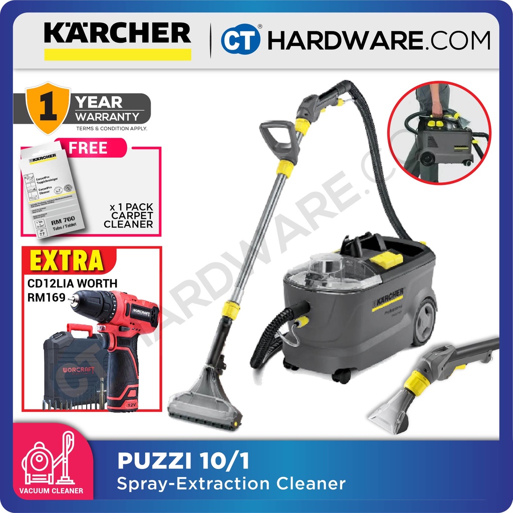 KARCHER PUZZI 10/1 PROFESSIONAL SPRAY EXTRACTION CARPET CLEANER 1250W