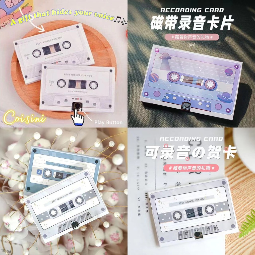 [Coisini] 1Pcs Recording voice music card Aniversary creative gift Birthday Gift for boyfriend girlfriend