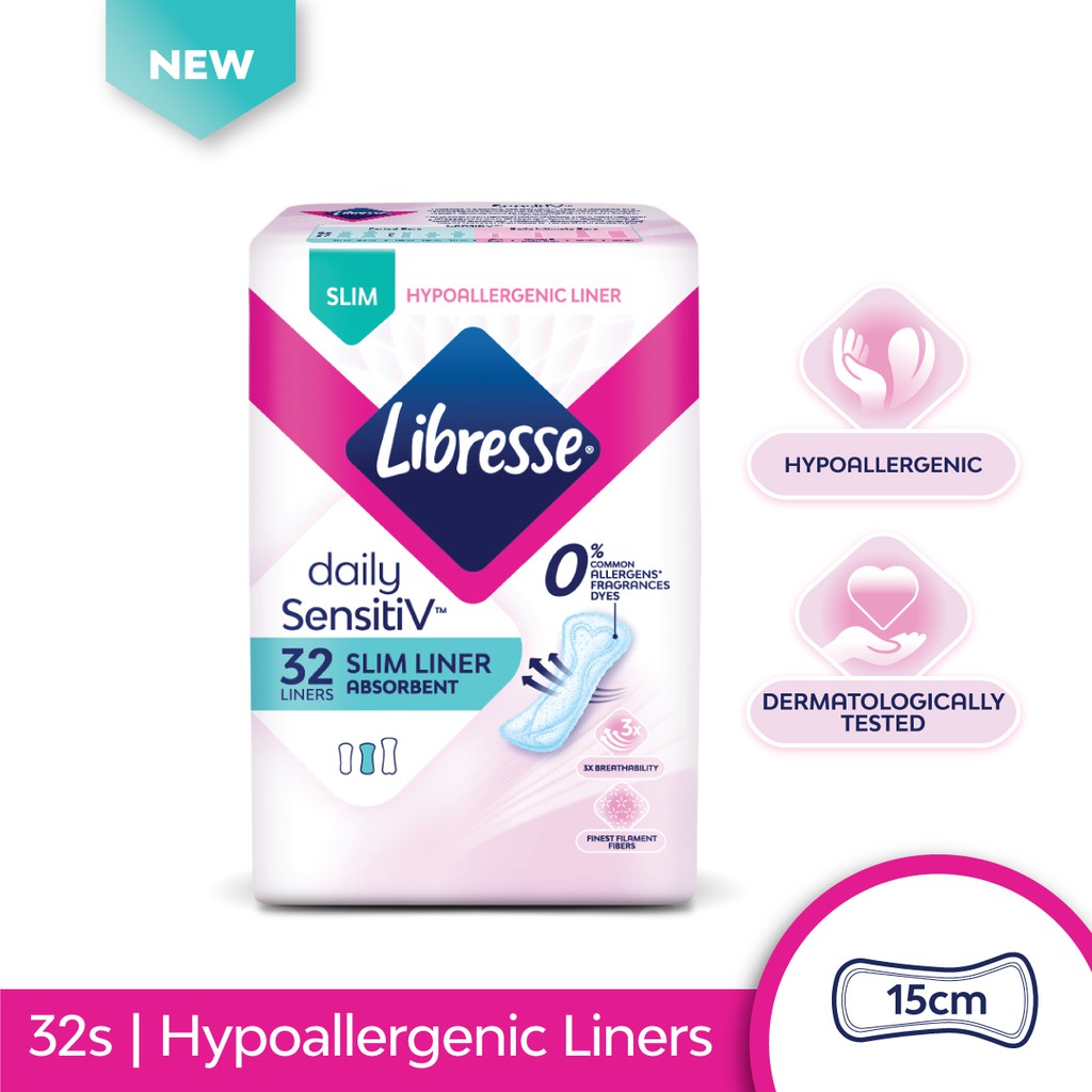 Libresse SensitiV Slim Panty Liners 15cm (32s) Shopee Malaysia