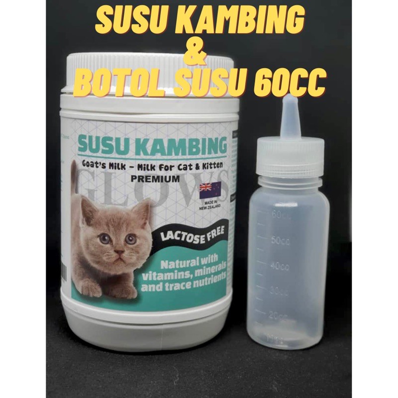 susu kambing premium untuk kucing 250gram u0026 botol susu  Shopee 