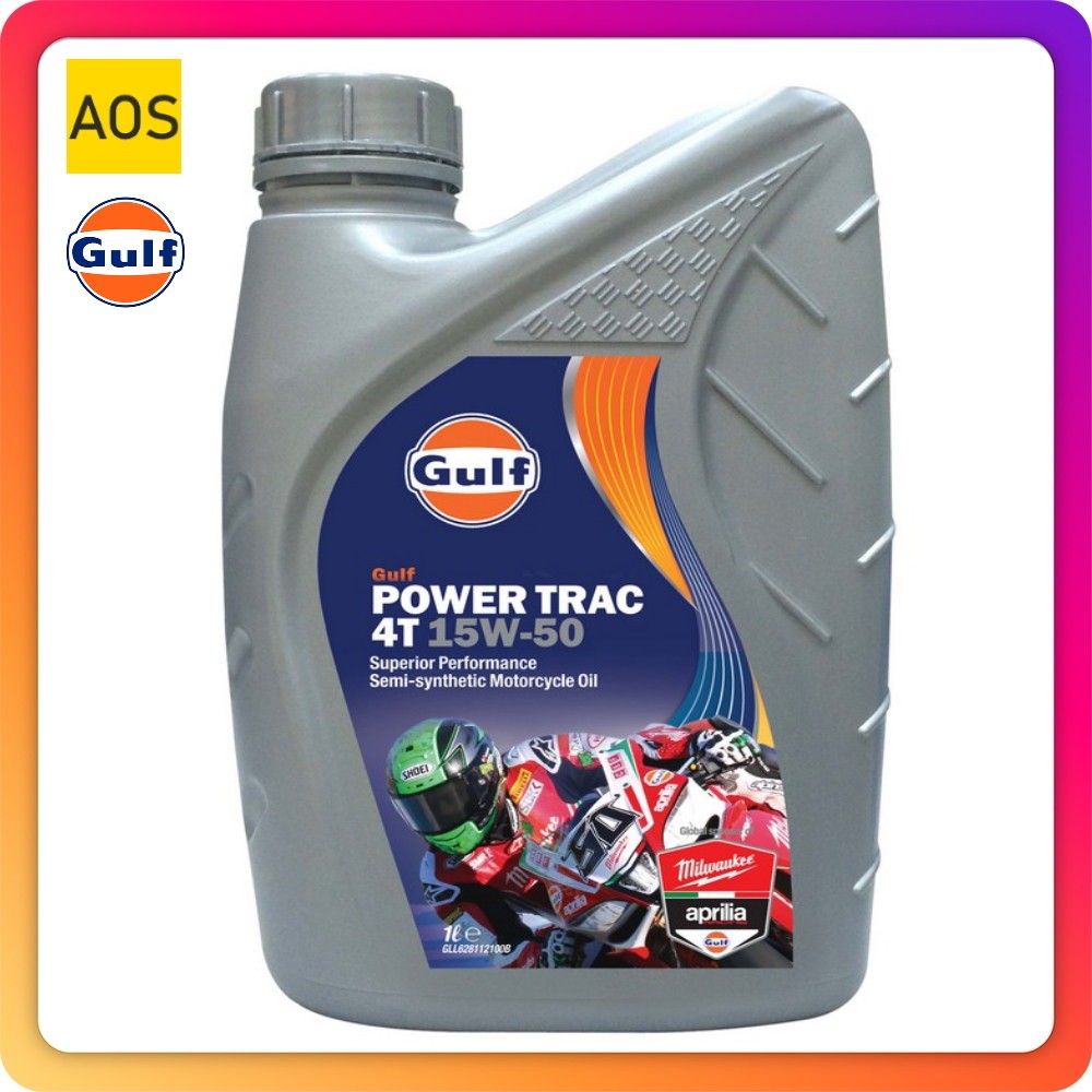 Gulf Power Trac 4t 15w50 1l Semi Synthetic Motorcycle Engine Oil Minyak Motosikal Minyak Hitam 7590