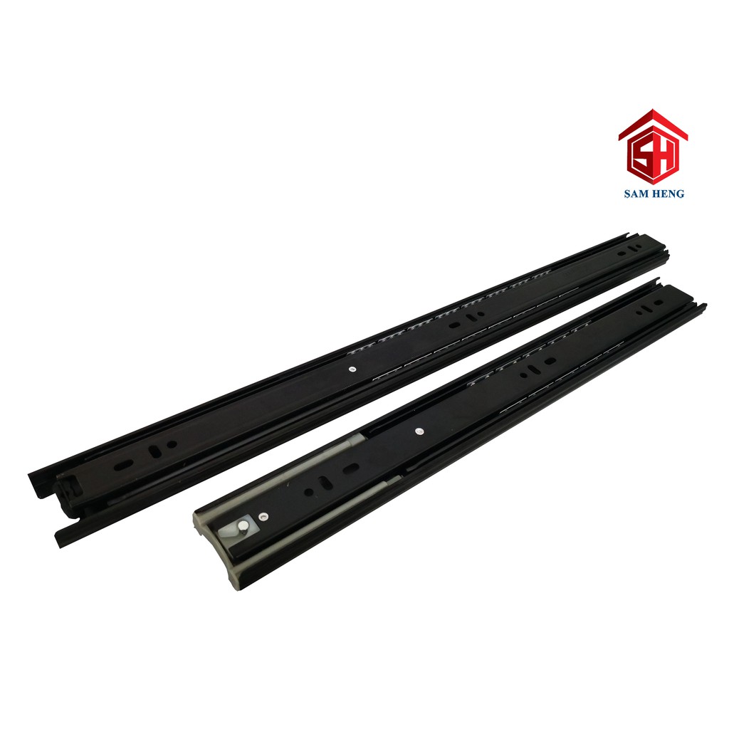 Cabinet Heavy Duty Black Full Extension Drawer Slide Soft Close Roller ...