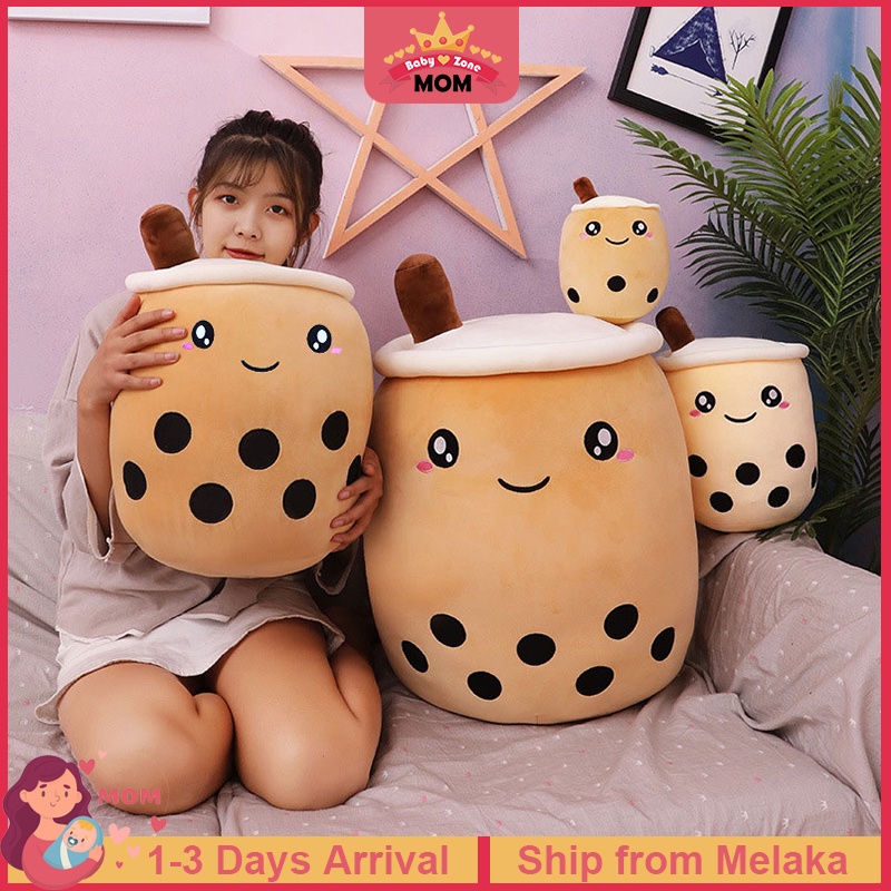New Boba Fruit Tea Plush Toy Cute Bubble Tea Stuffed Doll Toys Family 25cm/35cm/50cm Anak Patung 玩偶 Kids Birthday Gift